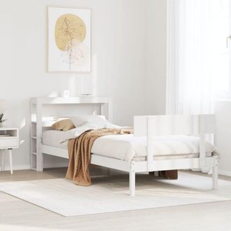 vidaXL Vidaxl - Estructura De Cama Sin Colch&oacute;n Madera De Pino Blanca 90x200 Cm
