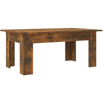 vidaXL Vidaxl - Mesa De Centro Madera Contrachapada Roble Ahumado 100x60x42 Cm
