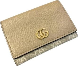 Gucci Pre-owned Wallets, female, Beige, Size: ONE SIZE Pre-owned Vintage Card Case