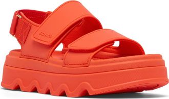 Sorel Kinetic Sunchase Slingback Sandal in Crimson Fire/Sea Salt at Nordstrom, Size 10