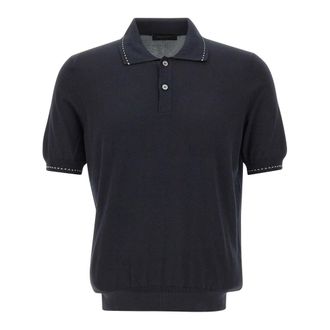 Gran Sasso Polo Shirt - male - Gran Sasso - Polo Shirts - Black - 4XL - Tops