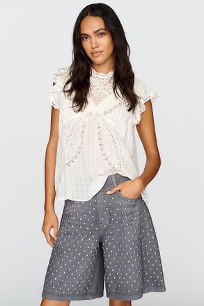 Pilcro Adi Studded Mid-Rise Relaxed Bermuda Shorts