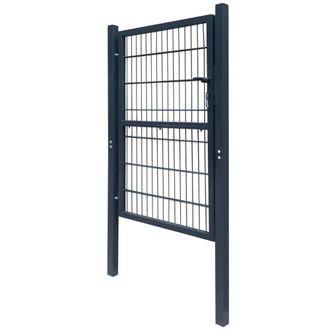 Berkfield Home Durable 2D Fence Gate (Single) Anthracite Grey 106 x 190 cm