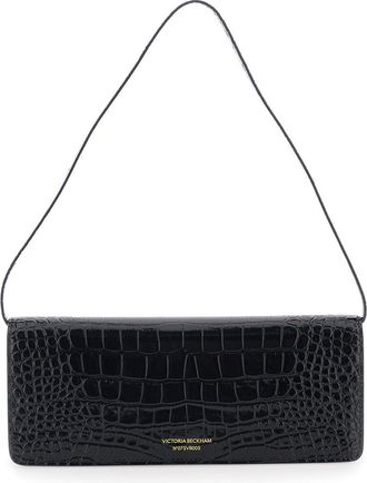 Victoria Beckham Womens Clutch Dorian East-West Black Calf Leather Shoulder Bags