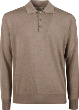 Altea Regular-Fit Polo Neck Three-Button Virgin Wool Sweater