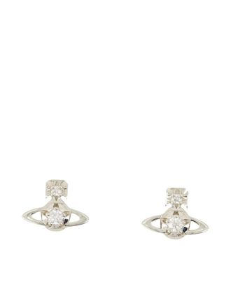 Vivienne Westwood Orecchini Orb con zircone cubico - Argento