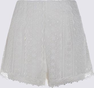 Charo Ruiz Ibiza White Cotton Blend Shorts