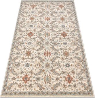 RugsX Alfombra de lana soho 477.07.LA100 osta - Flores, estructura, natural beige / azul beige 67x130 cm