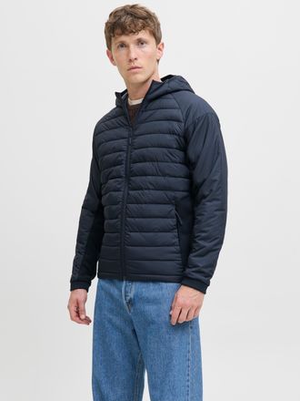 Jack & Jones Steppjacke JACK & JONES JJESTATE HYBRID JACKET NOOS, Herren, Gr. L, blau (sky captain), Web, Obermaterial: 100% Polyester, unifarben, regular fit tail
