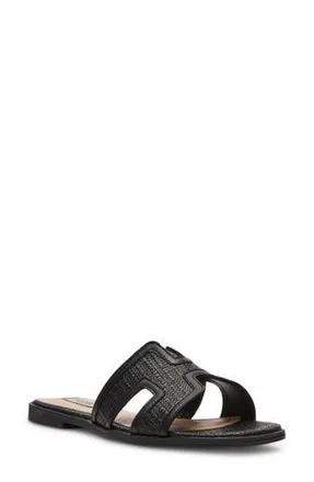 Steven New York Harlien Slide Sandal in Black at Nordstrom Rack, Size 6.5