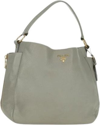 Prada Pre-owned Shoulder Bags, female, Gray, Size: ONE SIZE Pre-owned Vintage Shoulder Bag