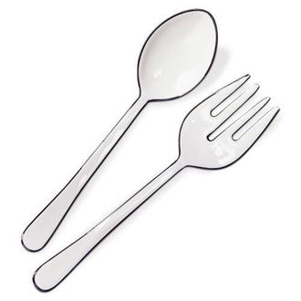 Tag Monroe Enamel Serving Utensil S/2 White Multi Stainless Steel Everyday at Nordstrom