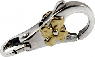 Trollbeads Womens Golden Flower Lock Clasp In Gold/ Silver