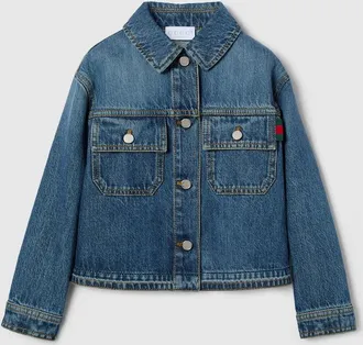 Gucci Kids - Bleached Denim Jacket, Blue, Ready-to-wear