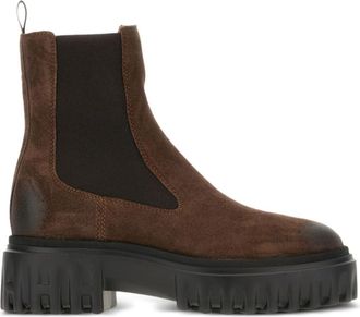 Hogan Brown Suede Boots