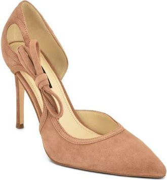 Nine West Famila Knotted Bow dOrsay Pump in Natural at Nordstrom, Size 10.5