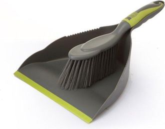 OEM Mini Juego De Escobas Gris Verdoso Con Mango Ergon&oacute;mico (32,5 X 22,5 Cm) - Juego De Limpieza Duradero Para Escritorio, Cocina Y Hogar