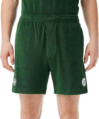 Lacoste Mens Roland-Garros Edition Fleece Tennis Shorts (S) (Green)