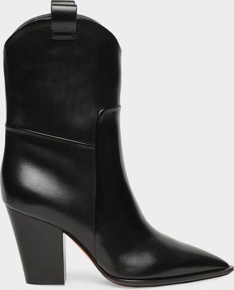 Santoni 85mm Sharla Leather Ankle Boots