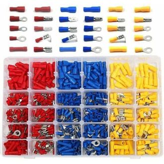 OEM Terminales El&eacute;ctricos De 480 Piezas, Terminales El&eacute;ctricos Para Autom&oacute;viles, Terminales De Crimpado, Redondos, Planos Hembra Y Macho, Terminales De Oj