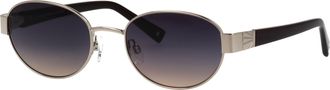 Brendel eyewear Sonnenbrille BRENDEL EYEWEAR Modell 905066, Damen, silber, metallic, Sonnenbrillen Sonnenbrille, Form Oval, Logoschriftzug auf B&uuml;gel, Metallfassung