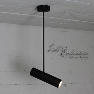 Licht-Erlebnisse L&aacute;mpara De Techo Giratoria Modern En Negro