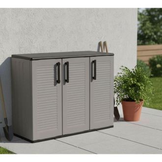 Dmora Armadio da Esterno - 2 Ripiani Apertura Battente, Grigio, -, 102x37x84h cm Chengdu