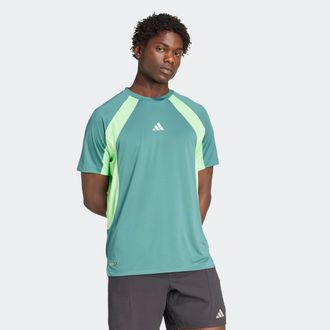 adidas T-Shirt ADIDAS PERFORMANCE TECH APP TEE, Herren, Gr. XXL, preloved teal, Obermaterial: 100% Polyester, Shirts T-Shirt, mit gl&auml;nzenden Details, aus lei
