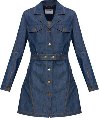 Moschino Abito in Denim con Cintura - - Dresses - Donna - Blu - M