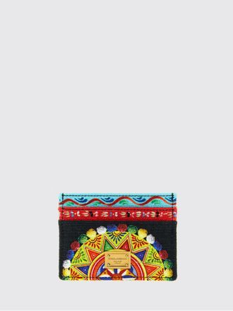 Dolce & Gabbana Sicilian Cart Print Canvas Card Holder