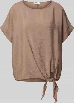 Christian Berg Blusenshirt mit Rundhalsausschnitt in Mittelbraun, Größe 34