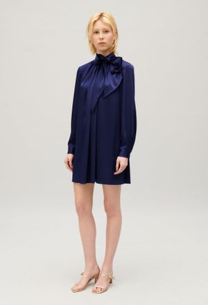 Claudie Pierlot Robe courte lavallière indigo
