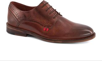 Andrea Mens Formal Leather Oxford Shoes In Dark Brown