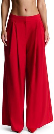 Naked Wardrobe Suiting Oversize Wide Leg Pants in Red at Nordstrom, Size Large