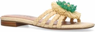 Bibi Lou Womens Vavin Flower Slide In Natural