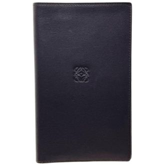 Loewe Dark Brown Leather Long Bill Wallet (Bi-Fold) (Pre-Owned)