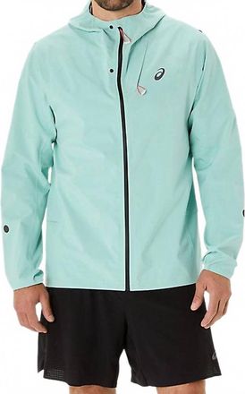 Asics Mens Metarun Waterproof Jacket In Oasis Green
