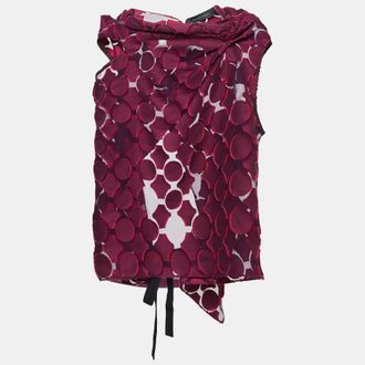 Roland Mouret Pink Cotton Fil Coupe Open Back Top