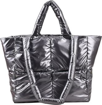 Generic Puffer Bag for Women | Quilted Padded Bag | Trendy Shopping Bag for Women Soft Lightweight Cushion Buys, Hobo Bags for Women, gray, Siehe Beschreibung