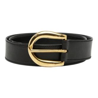 Gucci Pre-owned Belts, female, Black, Size: ONE SIZE Pre-owned Vintage Leather Belt