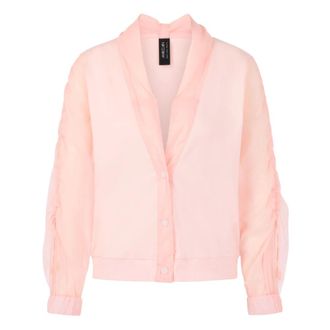 Marc Cain Bomber Jackets, female, Pink, Size: XL Bomber Jacket