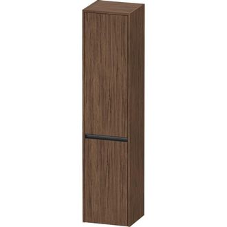 Duravit Ketho.2 Hoge kast - met 2 deuren - 40x176x36cm links - met tip onnoten - mat noten (donker) (hout)