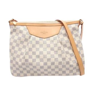 Louis Vuitton Pre-owned Siracusa MM Borsa a Spalla in Tela Damier Azur Rivestita - - Pre-owned - Donna - Bianco - ONE SIZE