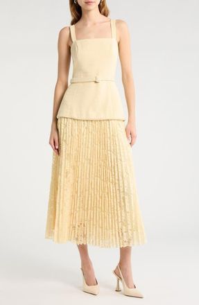 ASTR the Label Caitlin Sleeveless Dress in Yellow at Nordstrom, Size X-Small