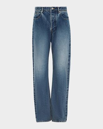J.W.Anderson Men & apos;s Blue-Wash Denim Straight Leg Jeans