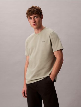 Calvin Klein Mens Tech Pique T-Shirt - Green - XS