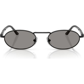 Persol 55mm Rectangular Sunglasses in Black /Grey at Nordstrom