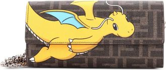 Fendi x FRGMT Borsa a tracolla Continental con decorazione Pokemon - Marrone