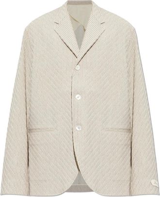 Jacquemus Veste Blazer met enkele split - Heren - Blazers - Beige - M - Katoen - Jassen