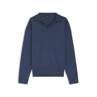 BOSS Johnny-collar sweater in virgin wool